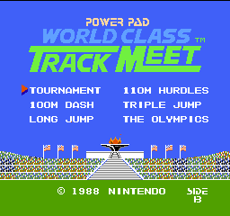 World Class Track Meet (USA) Title Screen